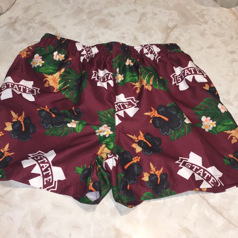 MSU Hawaiian Draw String Swim Trunks